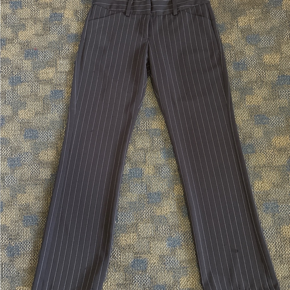 Black Pinstripe Trousers